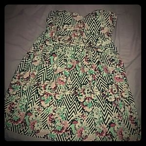 Strapless flower dress